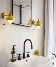 Load image into Gallery viewer, Yellow wall sconce for bathroom vanity