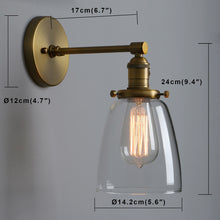 Load image into Gallery viewer, sedona single bulb wall sconce dimensions