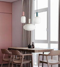 Charger l'image dans la galerie, Suspensions rétro en verre texturé