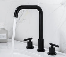 Charger l'image dans la galerie, three hole modern black bathroom faucet
