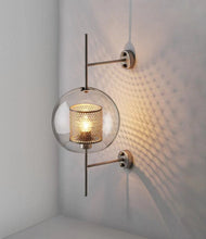 Load image into Gallery viewer, Thatcher - Modern Honeycomb Brass & Glass Wall Sconce