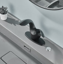 Load image into Gallery viewer, black curved modern master bathroom faucet
