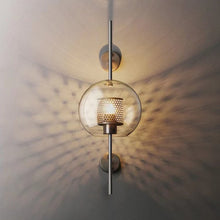 Load image into Gallery viewer, Thatcher - Modern Honeycomb Brass & Glass Wall Sconce