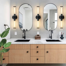 Load image into Gallery viewer, Modern style vanity wall socnces in black