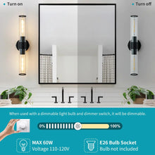 Load image into Gallery viewer, Classic Two-Bulb Glass Wall/Vanity Sconce