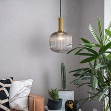 Charger l'image dans la galerie, Suspensions rétro en verre texturé