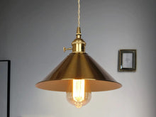 Load image into Gallery viewer, Vintage Brass Pendant Light