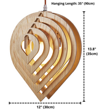 Charger l'image dans la galerie, Modern wood pendant light dimensions