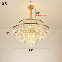 Load image into Gallery viewer, Modern Glass Crystal Chandelier