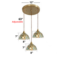 Load image into Gallery viewer, Vintage Stained Glass Pendant Lights