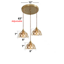 Load image into Gallery viewer, Vintage Stained Glass Pendant Lights
