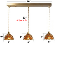 Load image into Gallery viewer, Vintage Stained Glass Pendant Lights