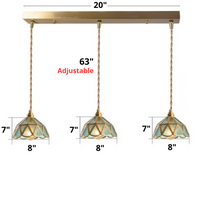 Load image into Gallery viewer, Vintage Stained Glass Pendant Lights