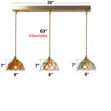 Load image into Gallery viewer, Vintage Stained Glass Pendant Lights