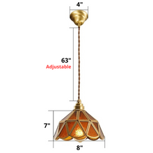 Load image into Gallery viewer, Vintage Stained Glass Pendant Lights
