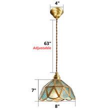 Load image into Gallery viewer, Vintage Stained Glass Pendant Lights