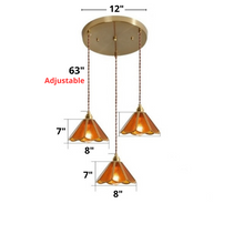 Load image into Gallery viewer, Vintage Stained Glass Pendant Lights
