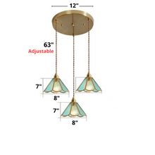 Load image into Gallery viewer, Vintage Stained Glass Pendant Lights