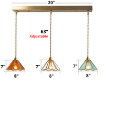 Load image into Gallery viewer, Vintage Stained Glass Pendant Lights
