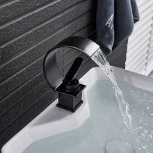 Load image into Gallery viewer, Black modern waterfall faucet