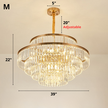 Load image into Gallery viewer, Modern Glass Crystal Chandelier