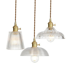 Load image into Gallery viewer, Vintage Textured Glass Pendant Lights