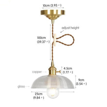 Load image into Gallery viewer, Vintage Textured Glass Pendant Lights