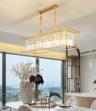 Charger l'image dans la galerie, Modern Glass Crystal Chandelier for dining table