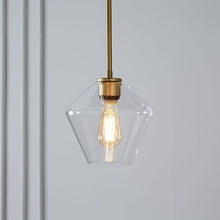 Charger l'image dans la galerie, Brass Clear Glass Pendant Light