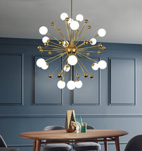 Load image into Gallery viewer, Fleur - Frosted Glass Multi-Bulb Art Deco Chandelier