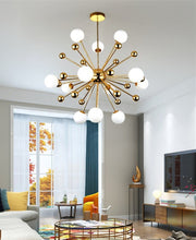Load image into Gallery viewer, Fleur - Frosted Glass Multi-Bulb Art Deco Chandelier