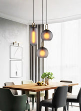Load image into Gallery viewer, Modern frosted gray glass pendant lights
