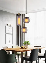 Load image into Gallery viewer, Modern frosted gray glass pendant lights