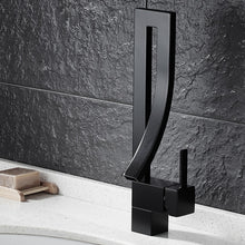Load image into Gallery viewer, Modern black single handle basin faucet