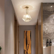 Charger l'image dans la galerie, Small Modern Glass Crystal Ceiling Light