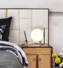 Load image into Gallery viewer, Designer Black Glass Globe Table Lamp