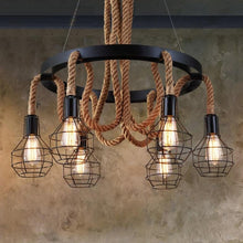 Load image into Gallery viewer, Vintage Rope Chandelier