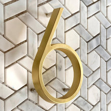 Load image into Gallery viewer, Gold Modern House Numbers