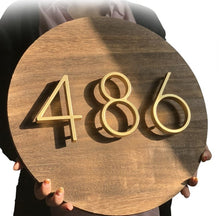 Load image into Gallery viewer, Gold Modern House Numbers