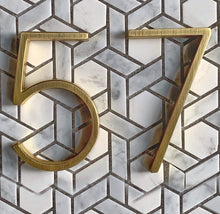 Load image into Gallery viewer, Gold Modern House Numbers