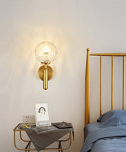 Load image into Gallery viewer, Gold Modern Glass Globe Wall Light
