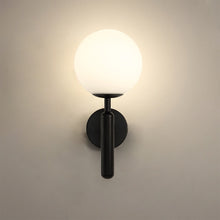 Load image into Gallery viewer, Modern Glass Globe Wall Light in Black
