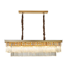 Charger l'image dans la galerie, modern metal frame glass crystal chandelier