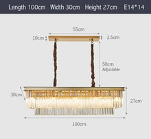 Charger l'image dans la galerie, Monroe - Lustre moderne en cristal de verre