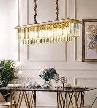 Charger l'image dans la galerie, Gold modern glass crystal chandelier for kitchen