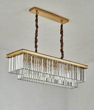 Charger l'image dans la galerie, glass crystal chandelier in gold