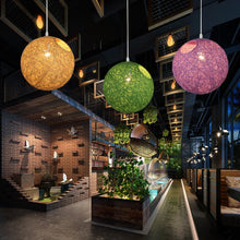 Load image into Gallery viewer, Vintage Handwoven Wicker Pendant Light