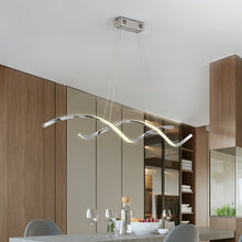 Load image into Gallery viewer, Modern Chrome Spiral Pendant Light