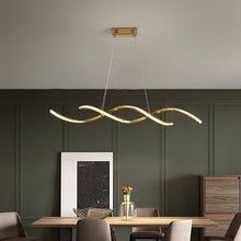 Load image into Gallery viewer, Contemporary Spiral Polished Gold Pendant Light Fixture