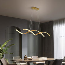 Load image into Gallery viewer, Modern Spiral Polished Gold Chandelier